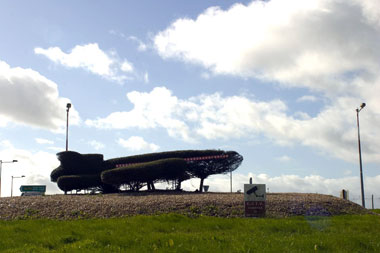 Sculpture on the roundabout at the entrance to Cork Airport, unknown artist; photo Ronan Lane; courtesy the author